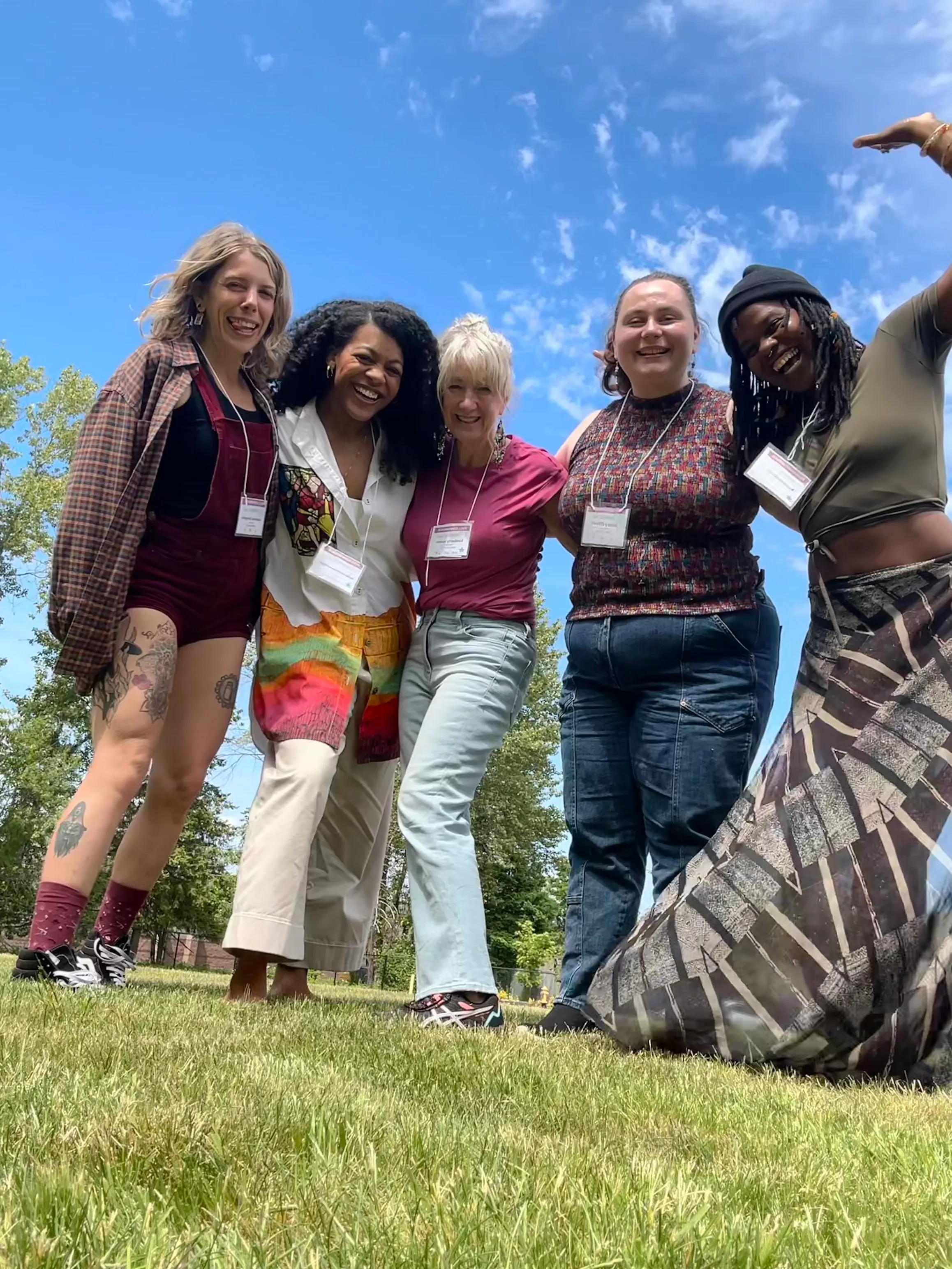 LeeAnna with fellow astrologers at a conference outdoors